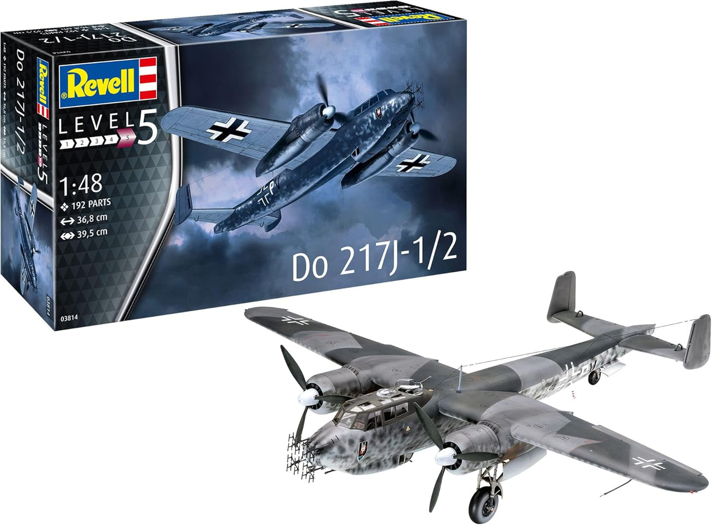 German Level 03814 1/48 German Air Force Dornier 217J-1/2 Plastic Model