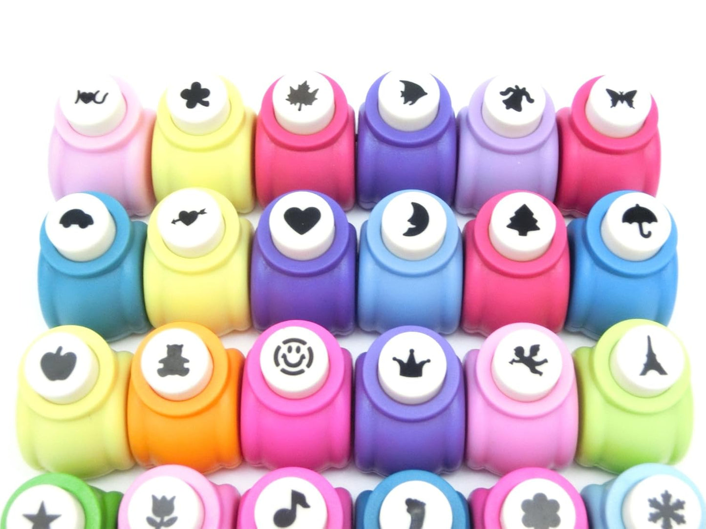 THEOVEL Ladies Colorful Mini Craft Punch Set of 24 T0289