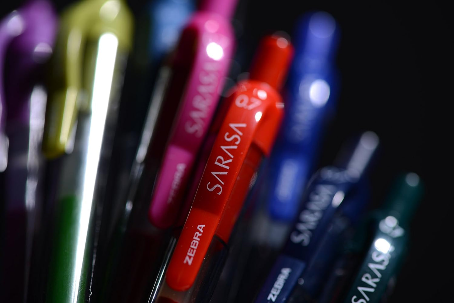 ZEBRA Sarasa Retractable Gel Ink Pens, Medium Point 0.7mm, Navy Rapid Dry Ink, 12-Count