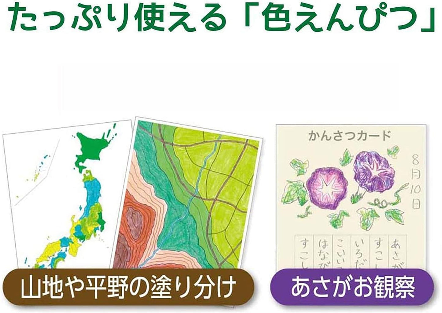 Pentel GC-T10R Colored Pencils, Pastic, Elementary School, Set of 10