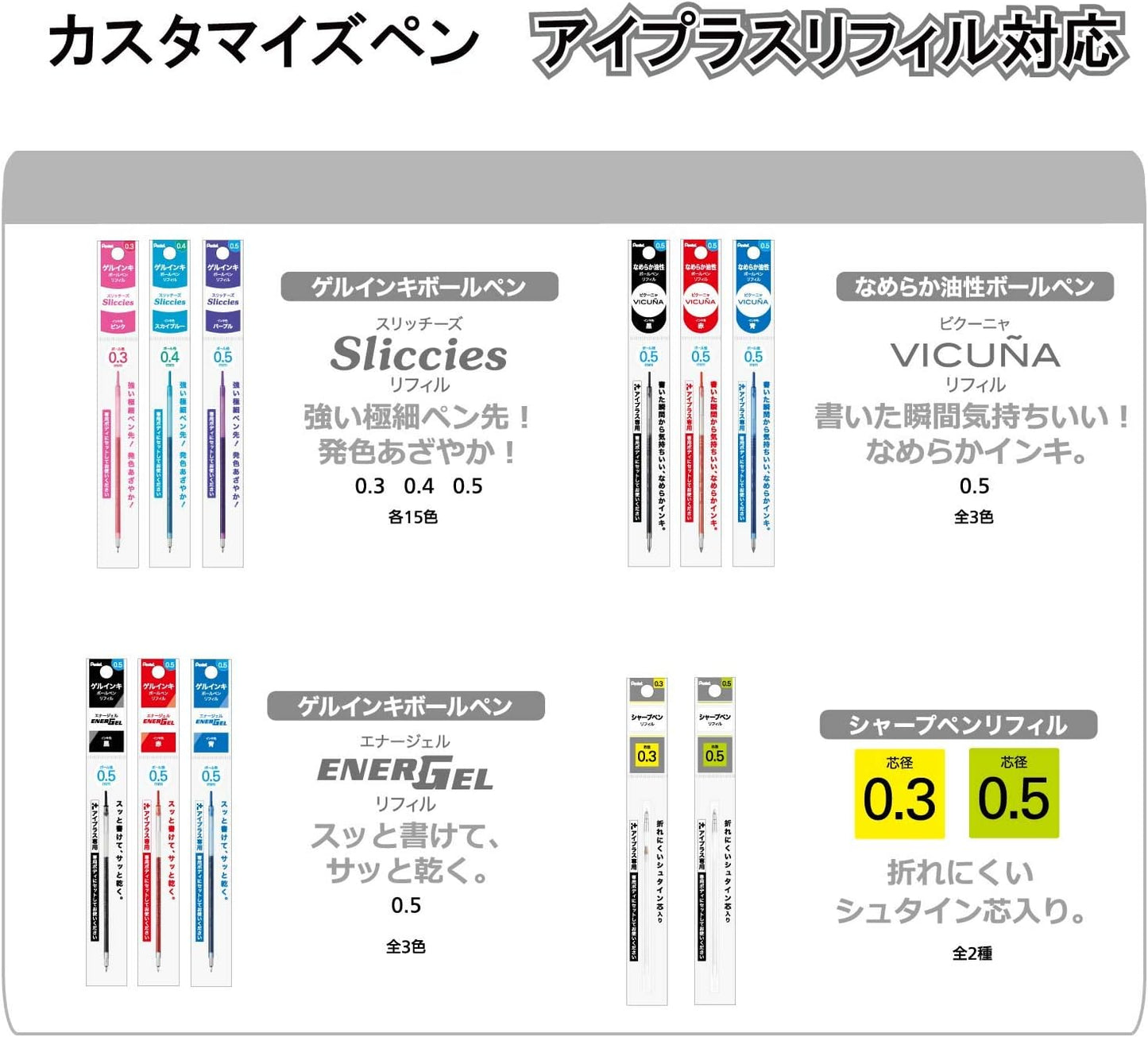 Pentel BGH5MBR3 5-Color Ballpoint Pen, iPlus, Black Edition, Black