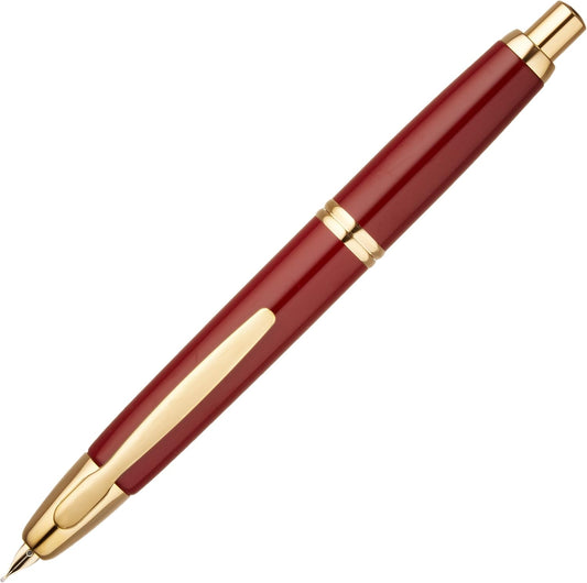 PILOT Fountain Pen Capless, M-Nib, Deep Red Body (FC-15SR-DR-M)