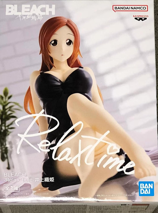 Banpresto Bleach Relax Time Orihime Inoue Statue – Anime collectible figure for display and gift