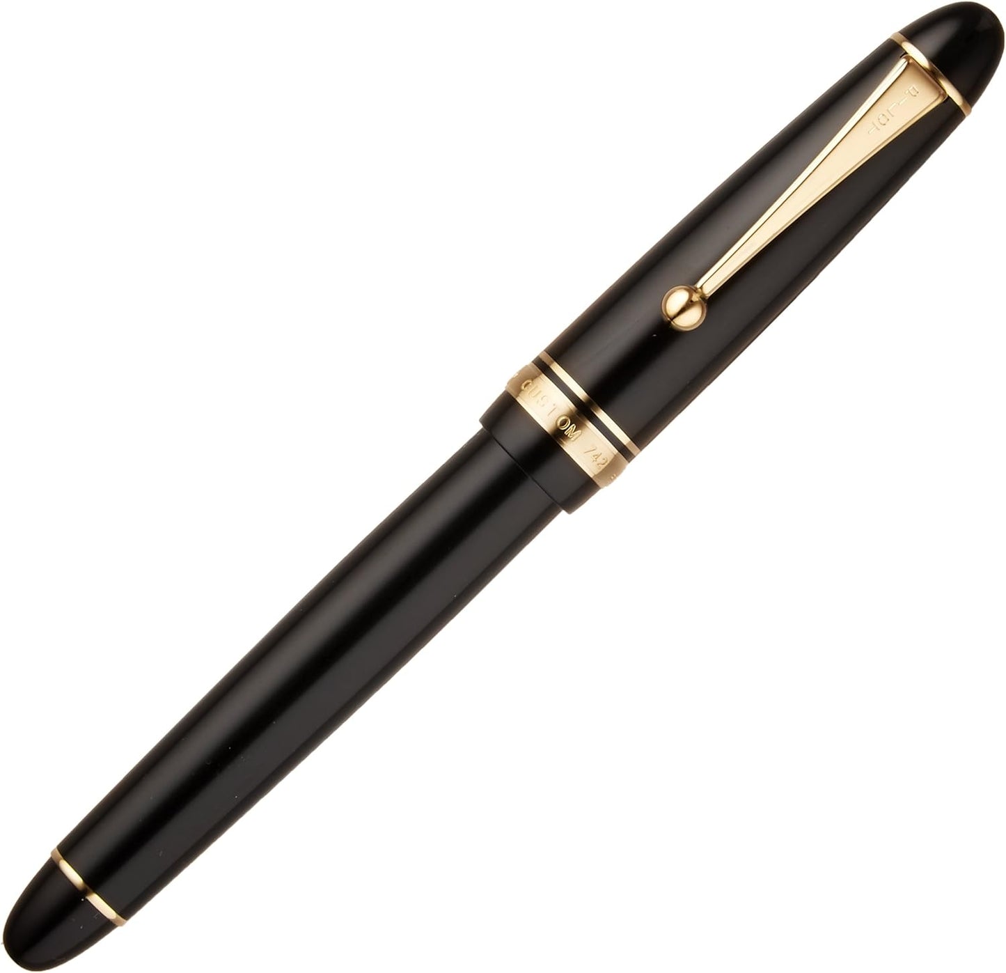 PILOT Fountain Pen Custom 742, Black Body, SM-Nib (FKK-2000R-B-SM)