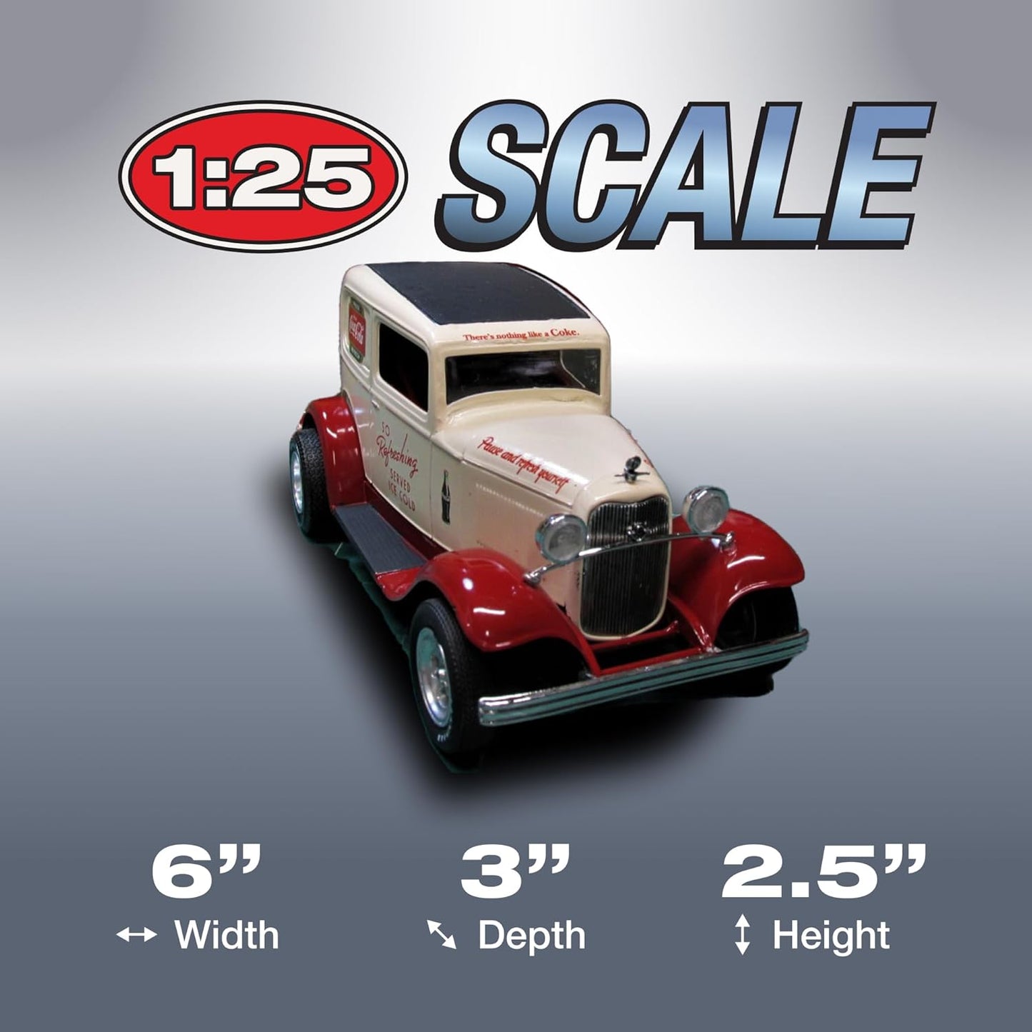 C.P.M. 1932 Ford Sedan Delivery Coca Cola 1:25 Scale MPC Plastic Car Kit, Black