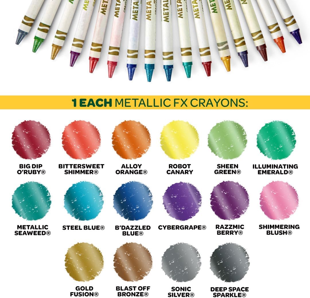Crayola Ultimate Crayon Box Collection (152ct), Bulk Kids Crayon Caddy, Classic & Glitter Colors, Coloring Book Supplies, Gift for Kids