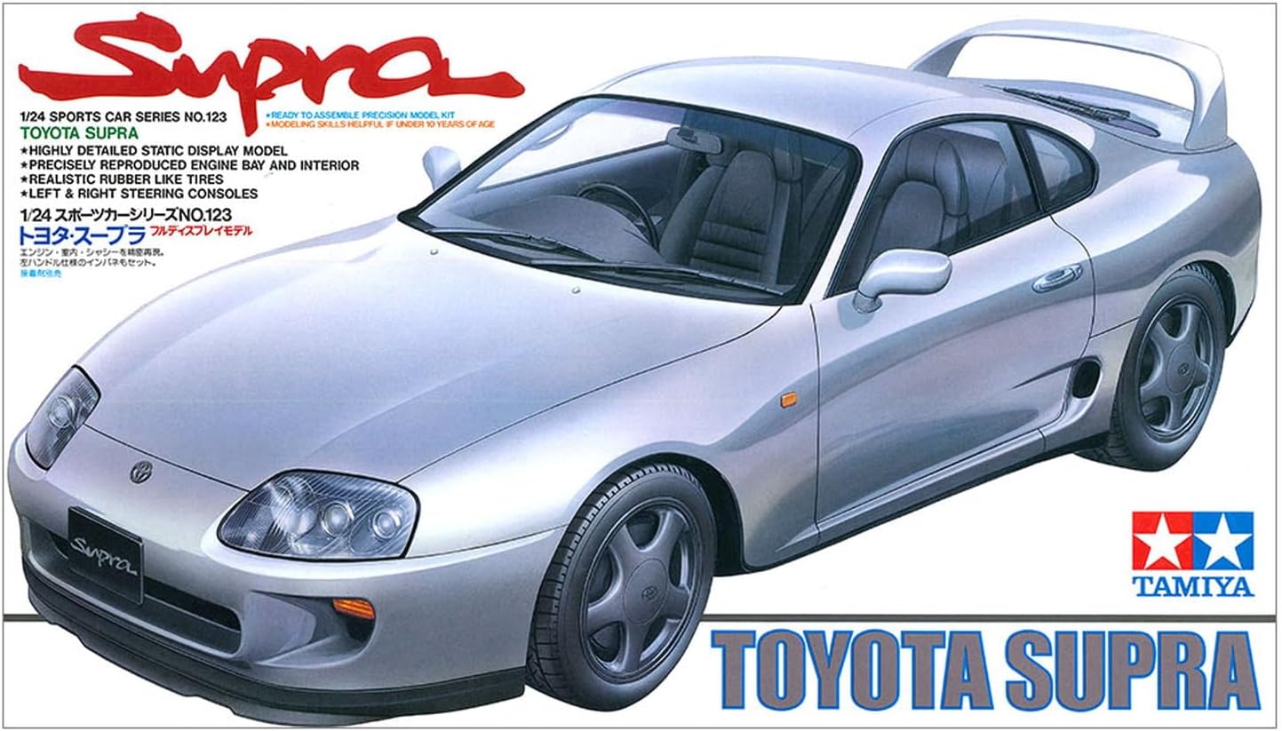 Tamiya 24123 1/24 Scale Sports Car Series Toyota Supra Model Kit (300024123)