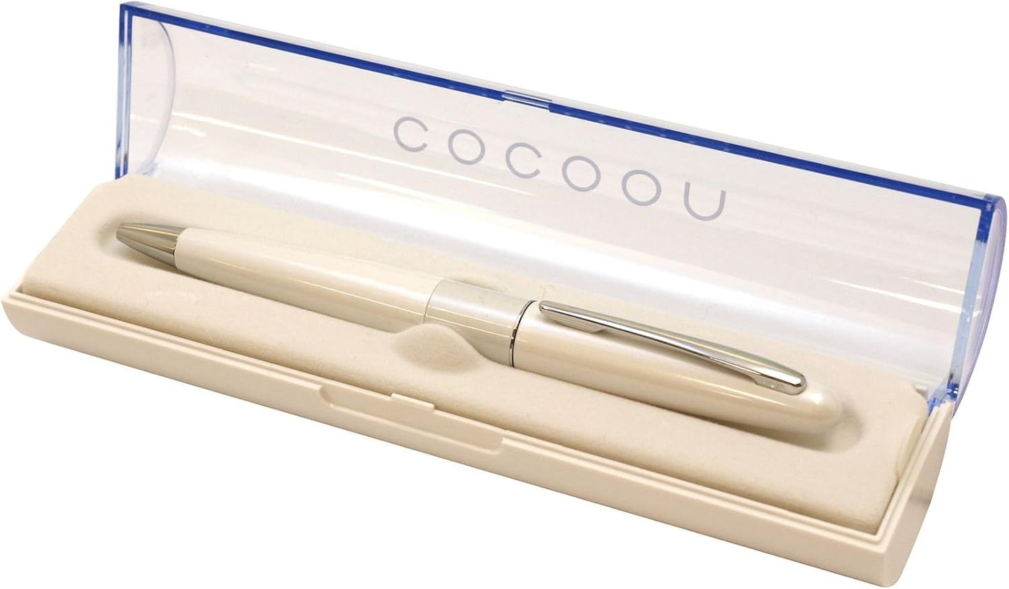 PILOT Ballpoint Pen, Cocoon BCO-150R-W, White, Product Size: 5.5 x 0.4 inches (140 x 10.0 mm), Oil-based Black Ink, 1.1 oz (30 g)