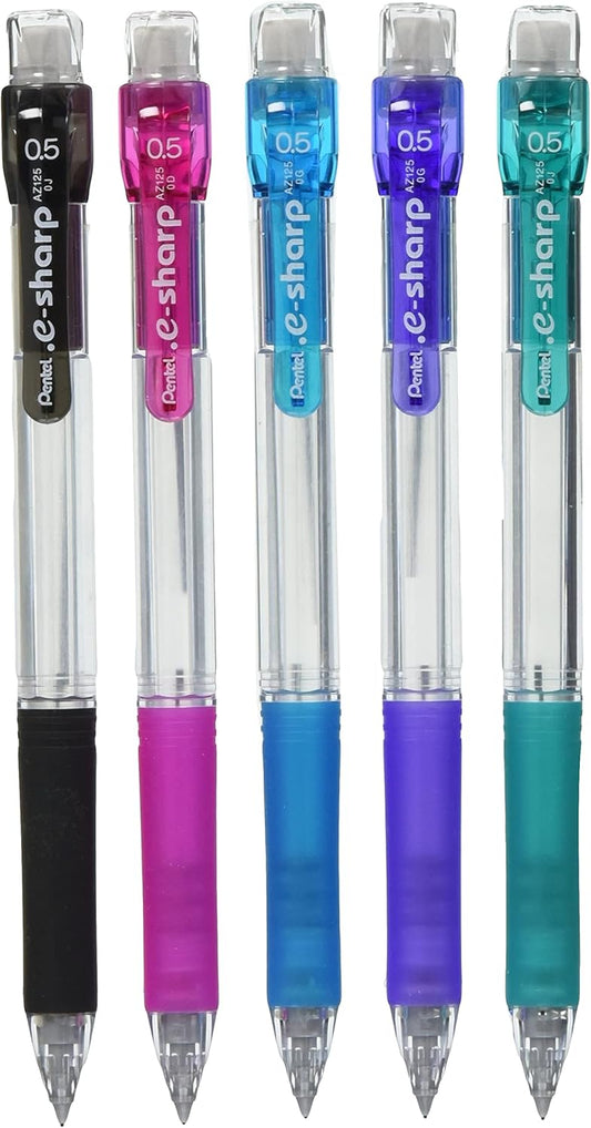 Pentel Mechanical Pencil, Dot E-XAZ125-5, Pack of 5