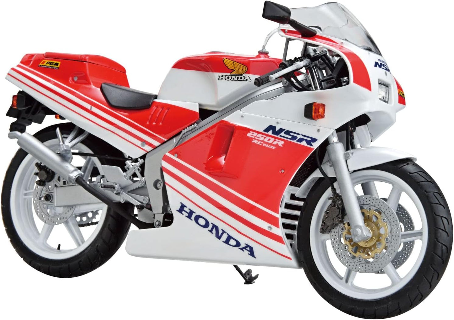 Aoshima Bunka Kyozai 1/12 The Bike Series No. 8 Honda MC18 NSR250R 1988 Plastic Model, Molded Color