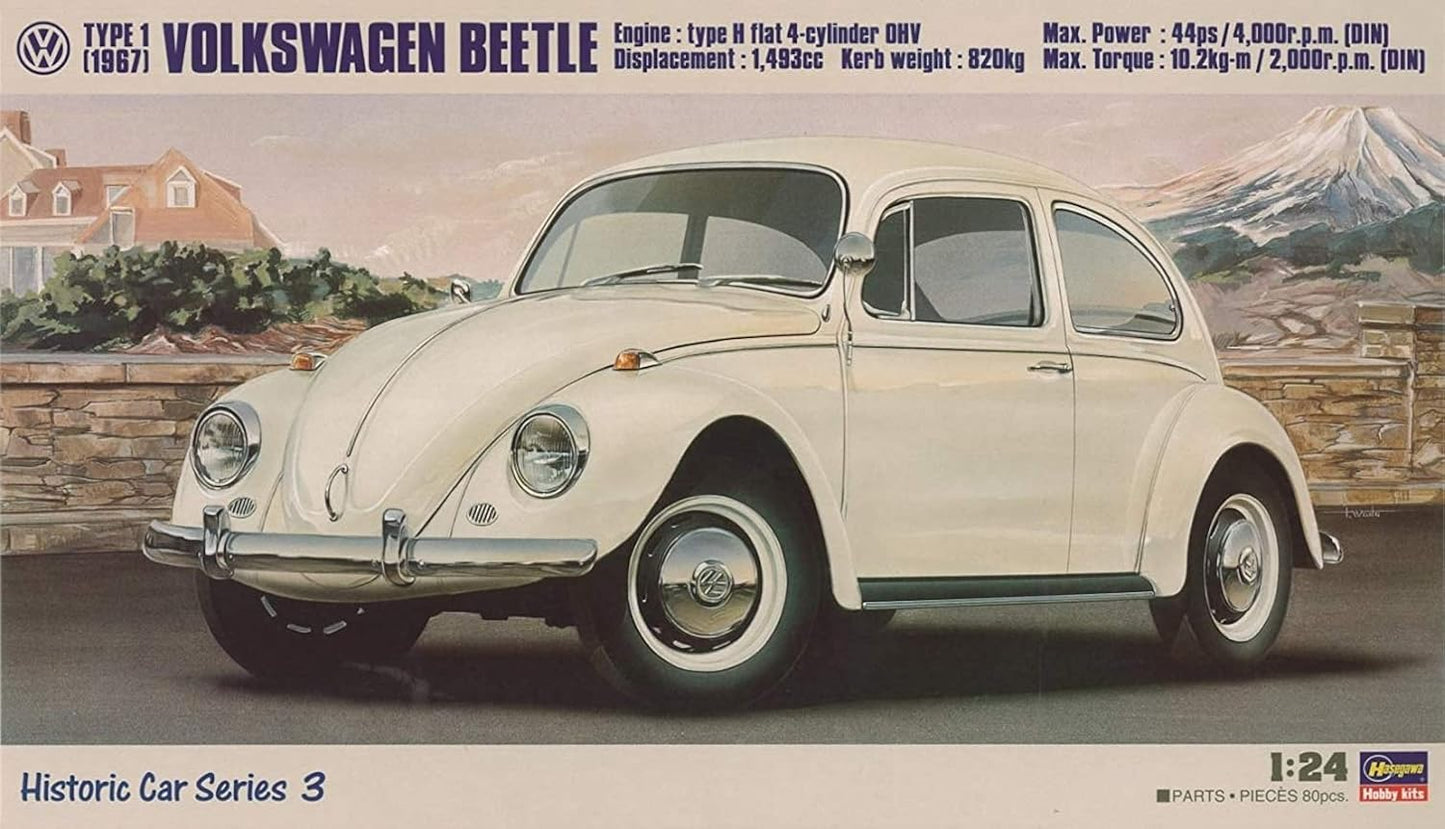 Faller Hasegawa 1/24 Volkswagen Beetle 1967 Plastic Model HC3