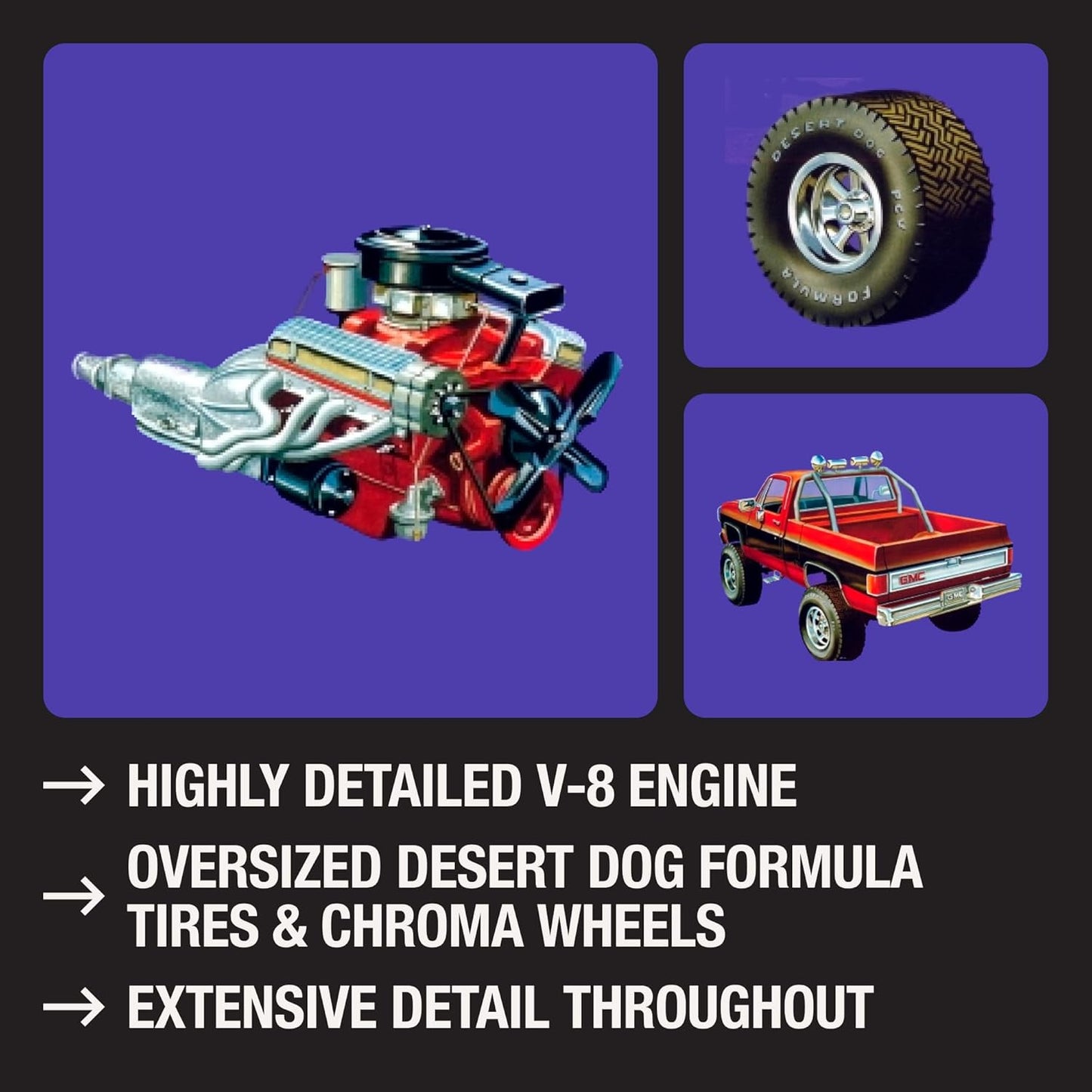 MPC 1984 GMC Pickup 1:25 Scale Model Kit (Black Version)