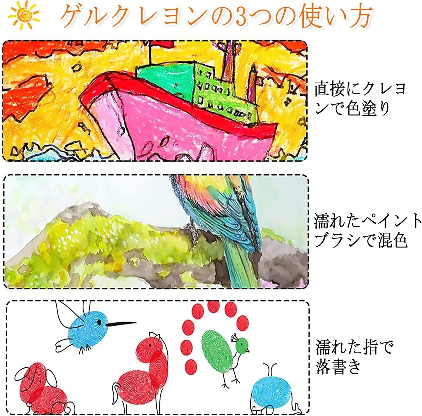 Shuttle Art Crayons Set of 48 Drawable Water-Based Washable Marker Pens