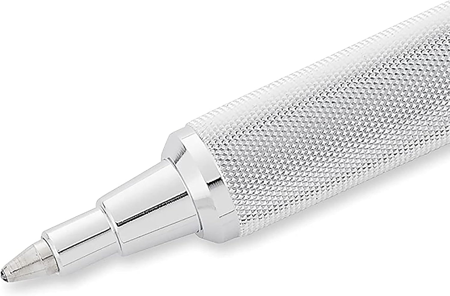 rOtring Rapid Pro Retractable Ballpoint Technical Drawing Pen, Medium Point, Blue Ink, Silver Full-Metal Body