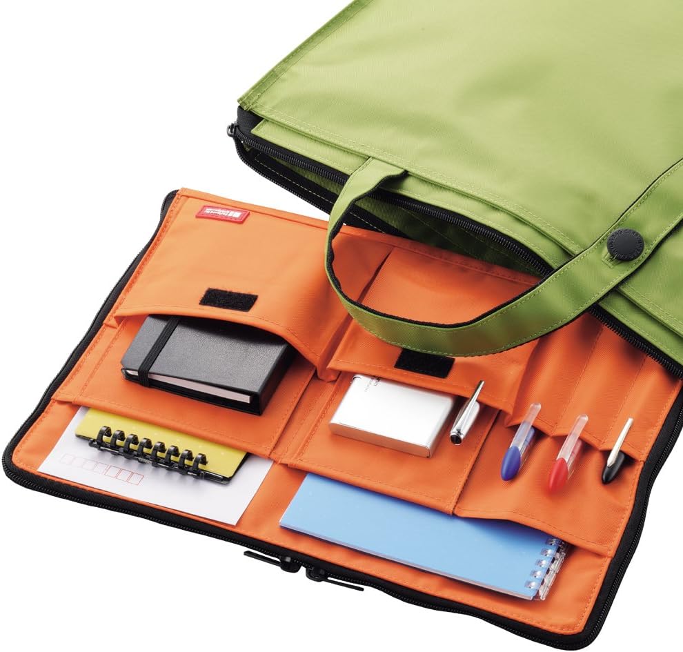 LIHIT LAB Laptop Sleeve with Storage Pockets (Bag-in-Bag), 10 x 13.8 Inches, Brown (A7554-9)