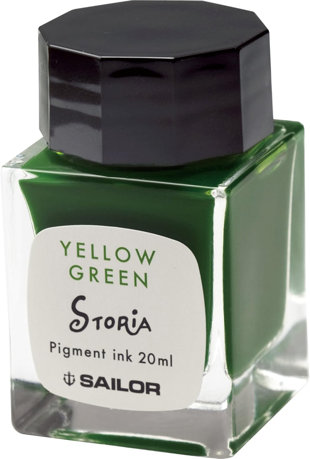 Sailor 131006267 Fountain Pen, Pigment Bottle Ink, Storia, 0.7 fl oz (20 ml), Yellow Green