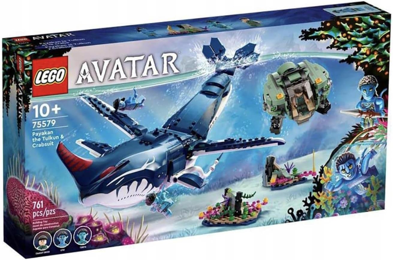 Lego Avatar: The Way of Water Payakan The Tulkun & Crabsuit 75579, Building Toy Set, Movie Underwater Ocean with Whale-Like Sea Animal Creature Figure