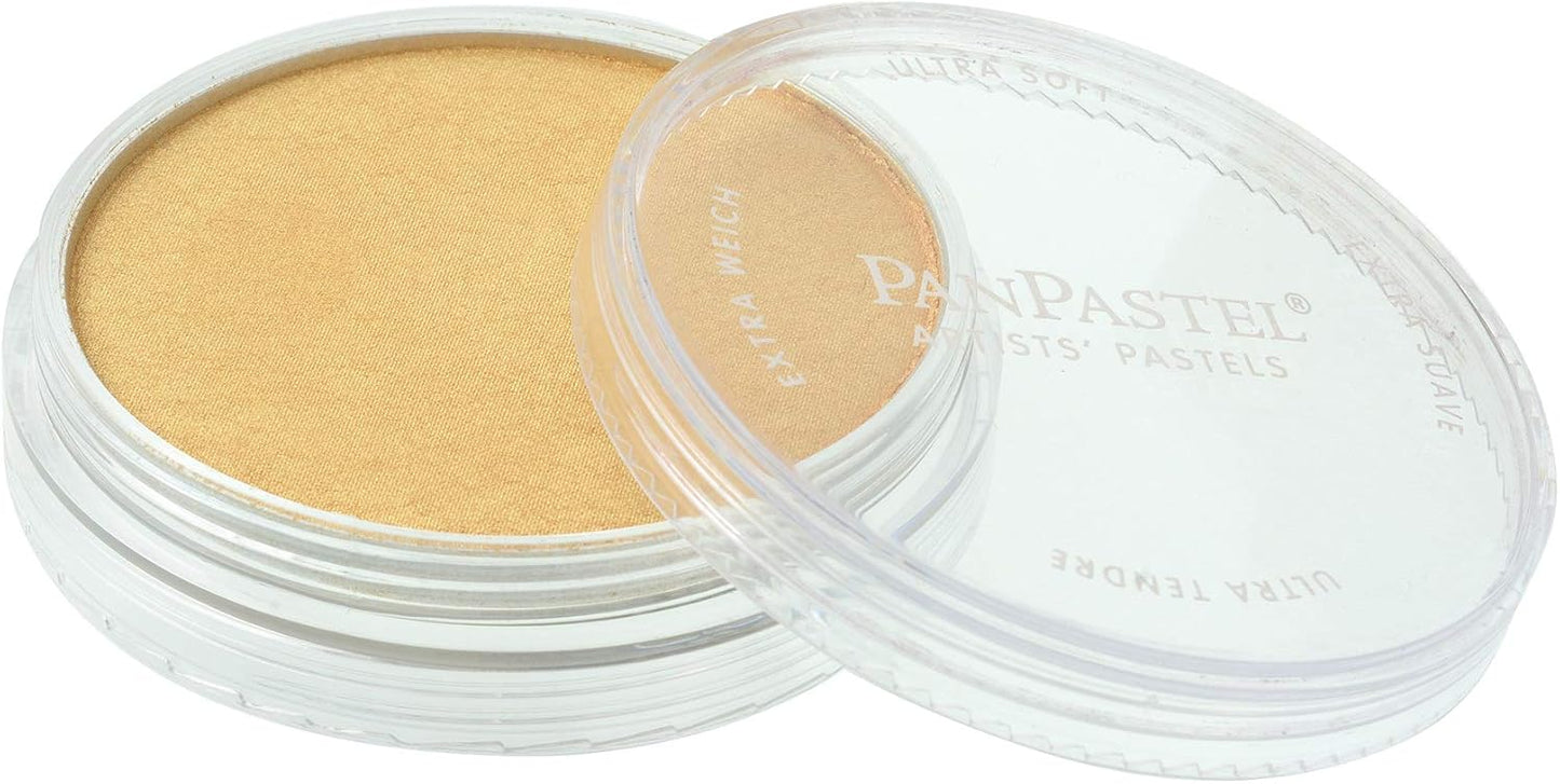 PanPastel Artist Pastels by GOLDEN, Light Gold, 2.44 / 62mm Pan Diameter, Professional Artist Pastels, Unique Pan Format (cake-like)