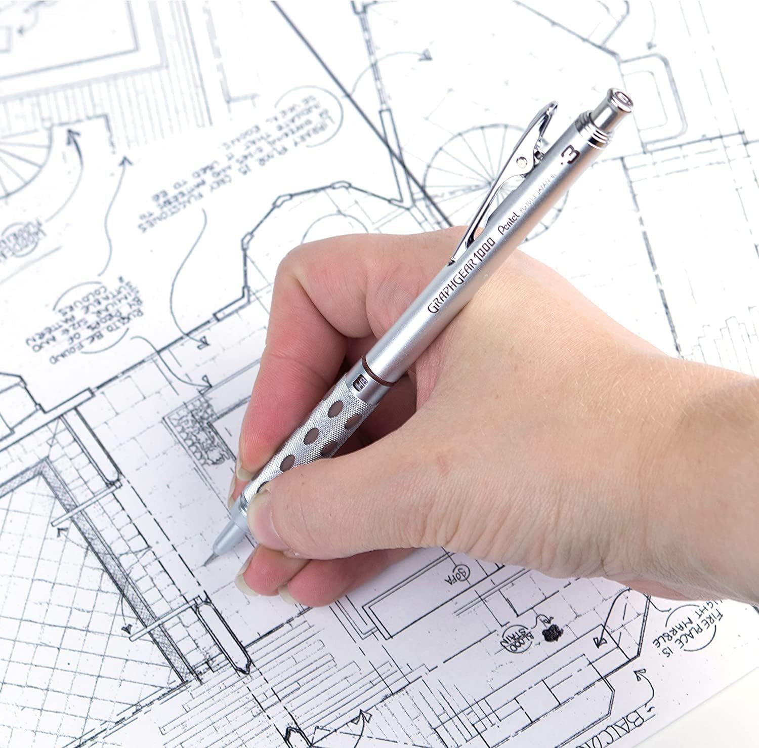 Pentel Graph Gear 1000 Automatic Drafting Pencil, 0.3mm, Brown Accents (XPG1013)