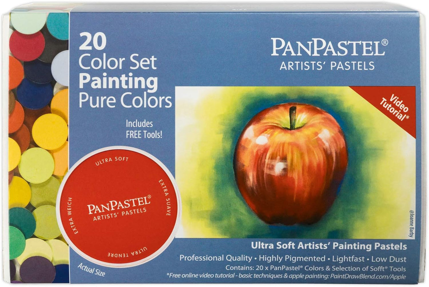 PanPastel Artist Pastels by GOLDEN, Painting Set, 20 Color, Professional Artist Pastels, Unique Pan Format (cake-like)
