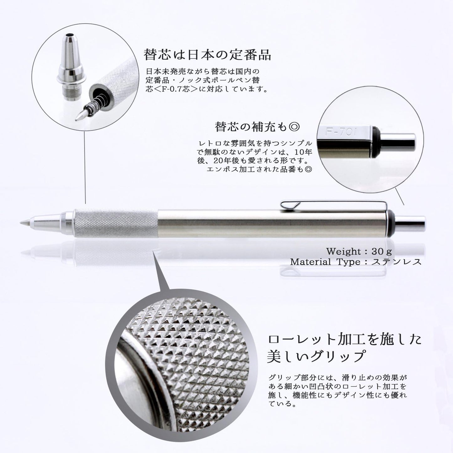 ZEBRA F-701 Oil-Based Ballpoint Pen, 0.7 mm, BAZ47