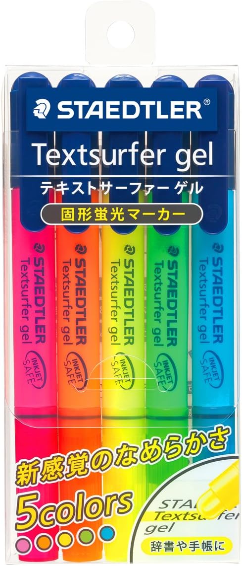 Staedtler Gel Highlighter Textsurfer Gel, 5 Color Set (264 PB5)