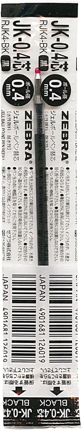 ZEBRA gel ink for core replacement JK-0.4 black