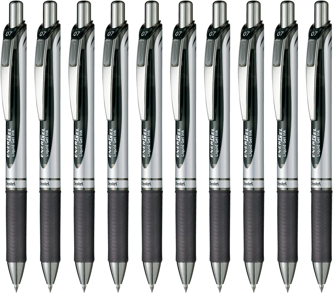 Pentel BL77-A EnerGel Ink Ballpoint Pen, 0.7 Black, 10 Pieces