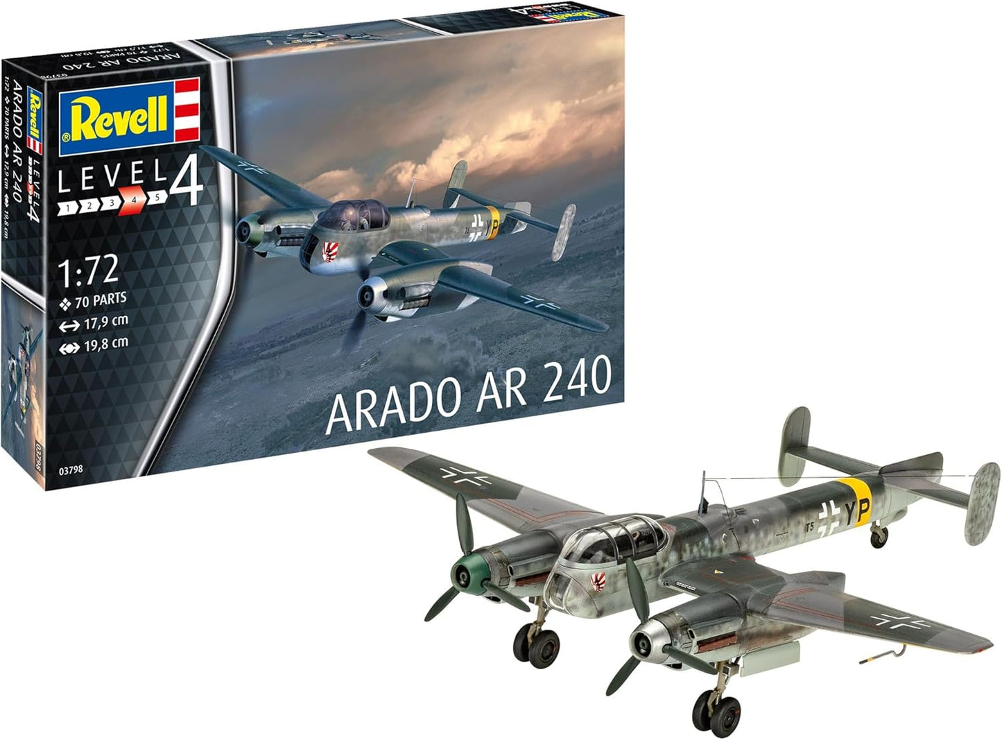 Revell 03798 Arado AR-240 1:72 Scale Unbuilt/Unpainted Plastic Model Kit