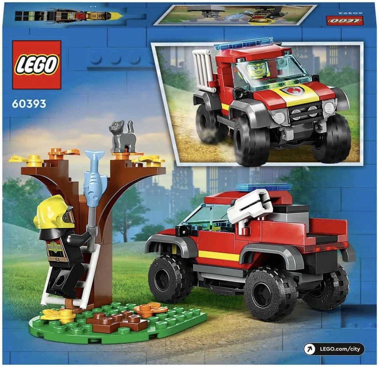 LEGO City 60393 Off-Road Fire Truck, Toy Blocks, Present, Vehicle, Glue, Fire Firefight, Boys, Girls, Ages 5 and Up