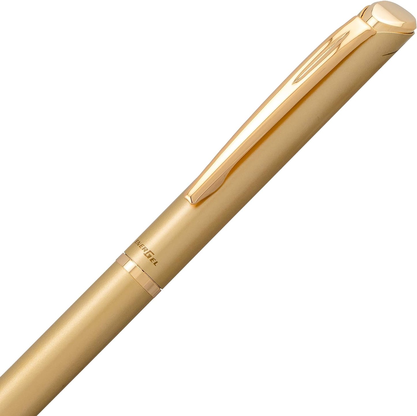 Pentel EnerGel Style Premium Liquid Gel Pen, (0.7mm), Medium line, Gold Barrel, Black Ink w/Gift Box (BL2007XABX)
