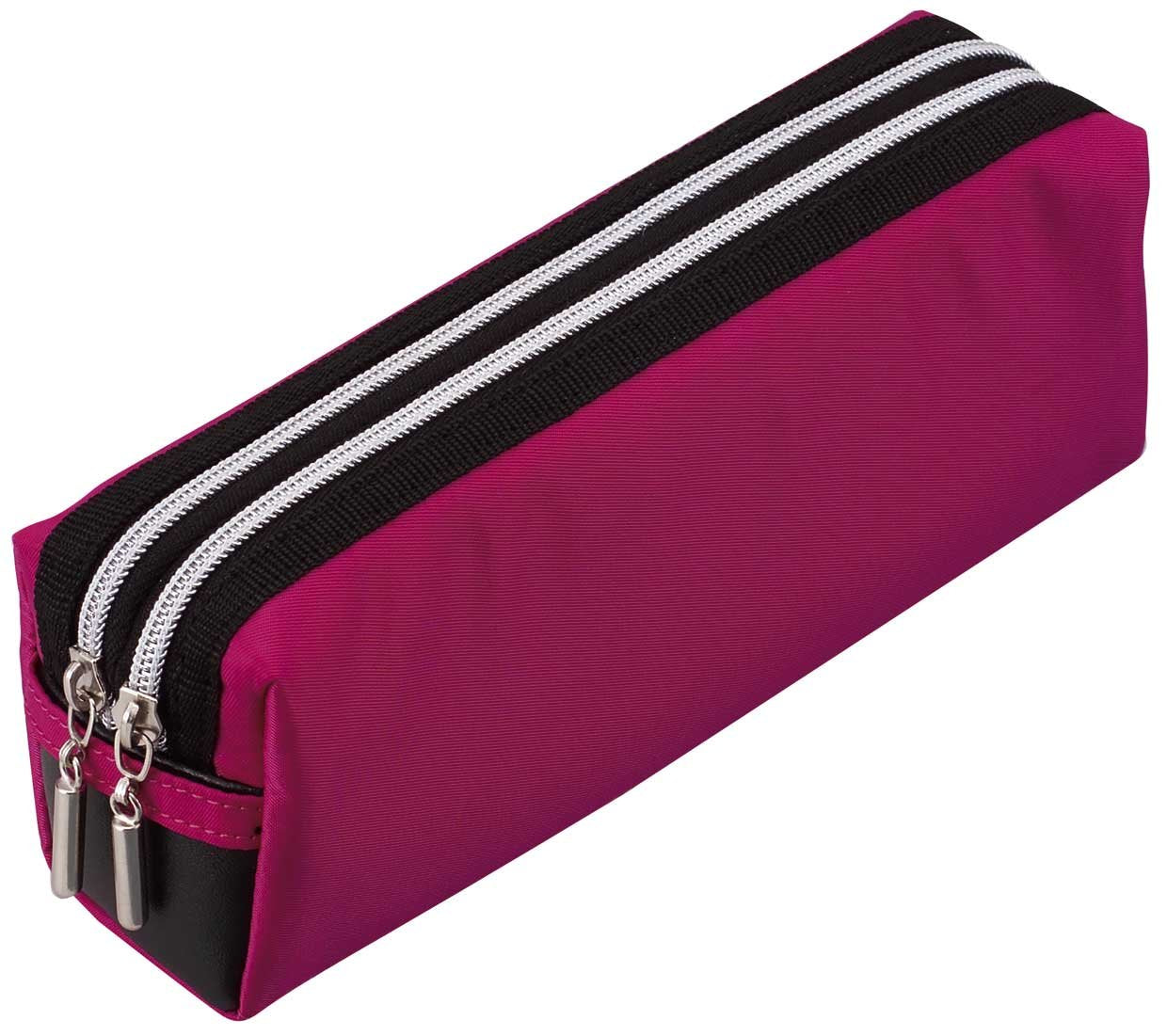 Raymay Fujii FY279P Pencil Case, Double Zipper, Large, Pink