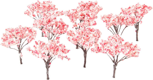 20pcs 6.5cm Blossom Cherry HO OO Scale Model Trees Scenery Railroad Layout Scene