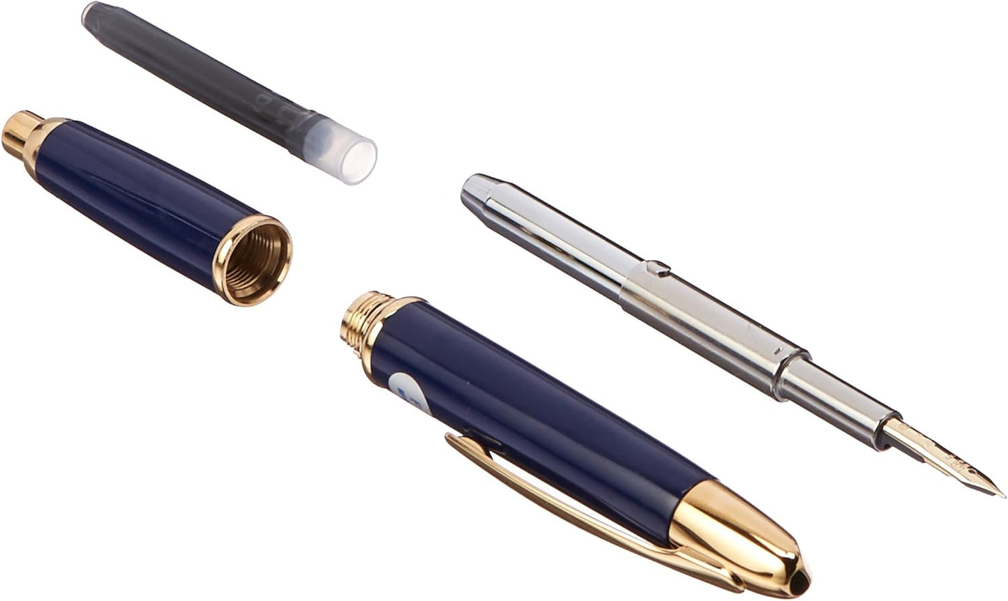 PILOT Fountain Pen Capless, F-Nib, Dark Blue Body (FC-15SR-DL-F)