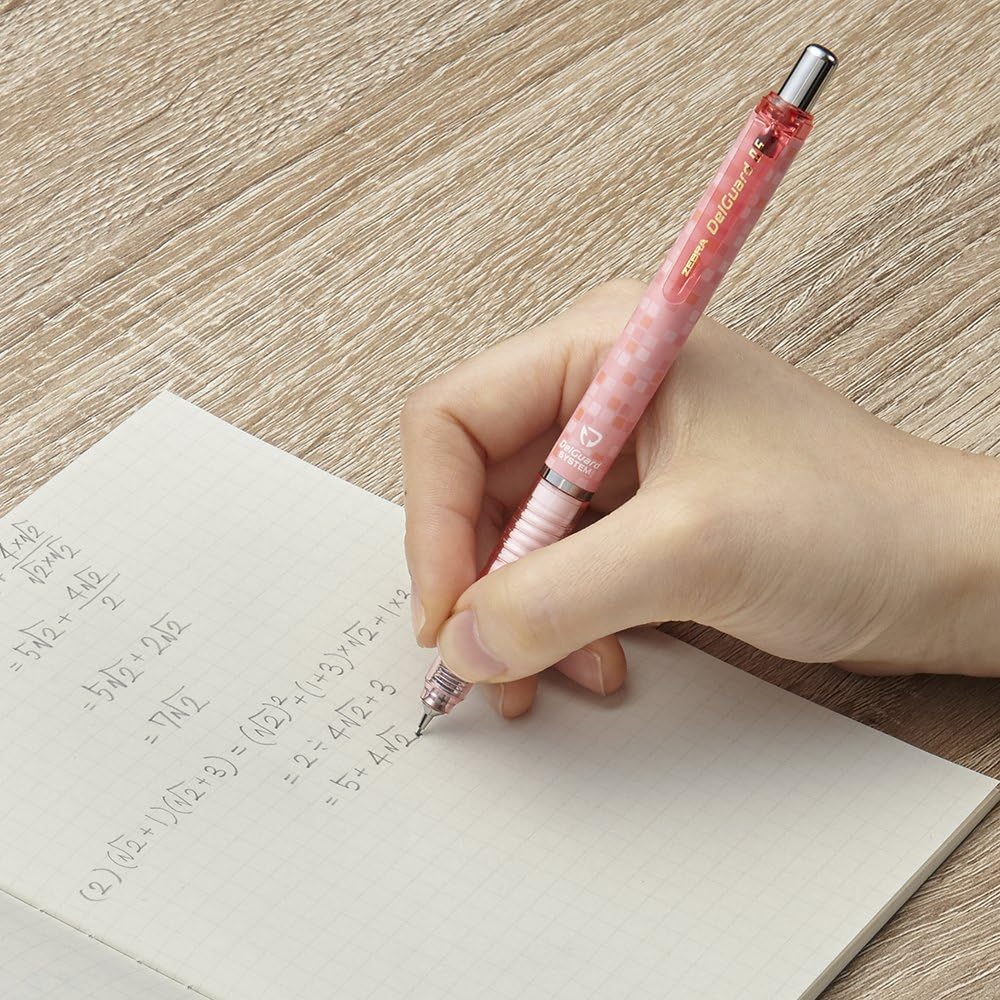 ZEBRA Mechanical Pencil DelGuard 0.5mm, Square Pink Body (P-MA85-SQP)