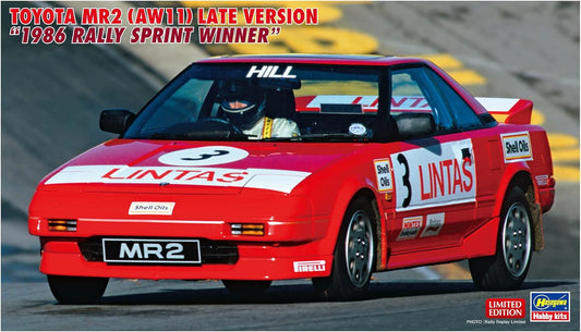 Hasegawa 20638 1/24 Toyota MR2 Late Version 1986 Rally SprintWinner Model Kit, Multi-Colour
