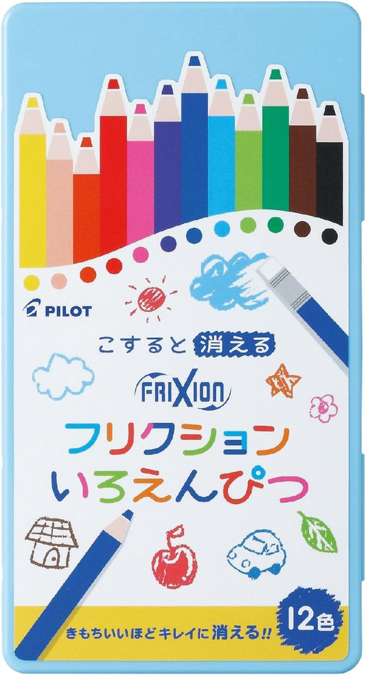PILOT Frixion Eraseable Colored Pen 12 Colors with Exclusive Pen Case (PF-1S-12CL)