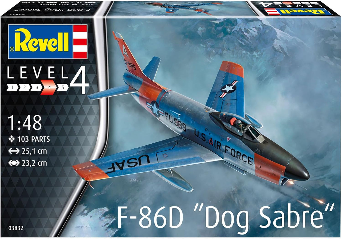 Revell 03832 F-86D Dog Sabre 1:48 Scale Unbuilt/Unpainted Plastic Model Kit