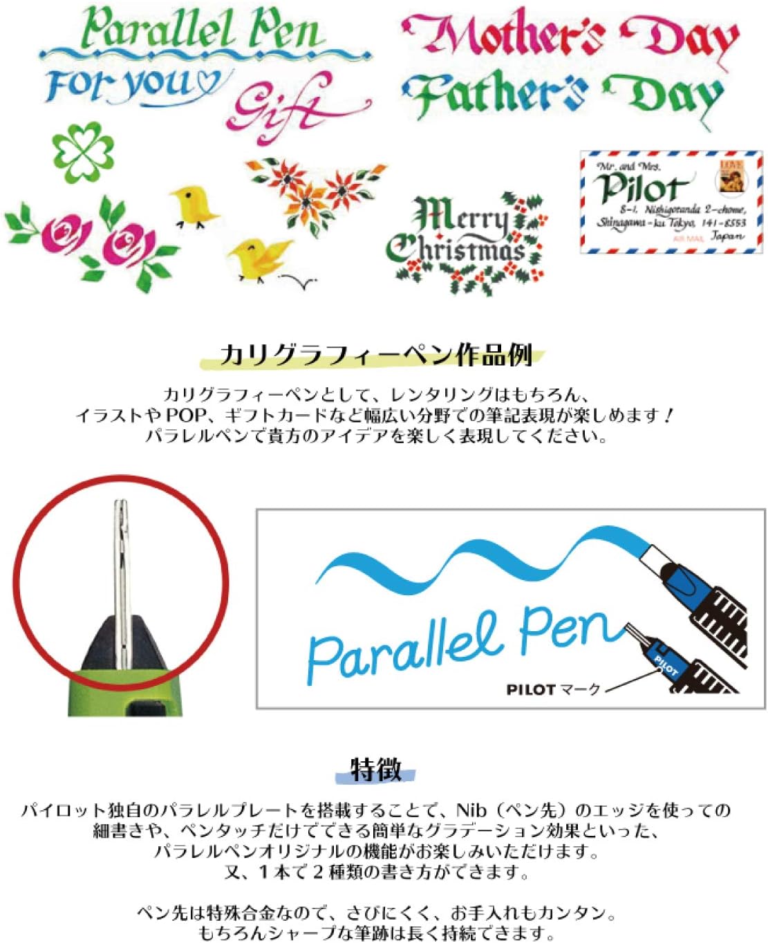 PILOT P-FPN-120R-30 Parallel Pen, Calligraphy Pen, 0.1 inches (3.0 mm)