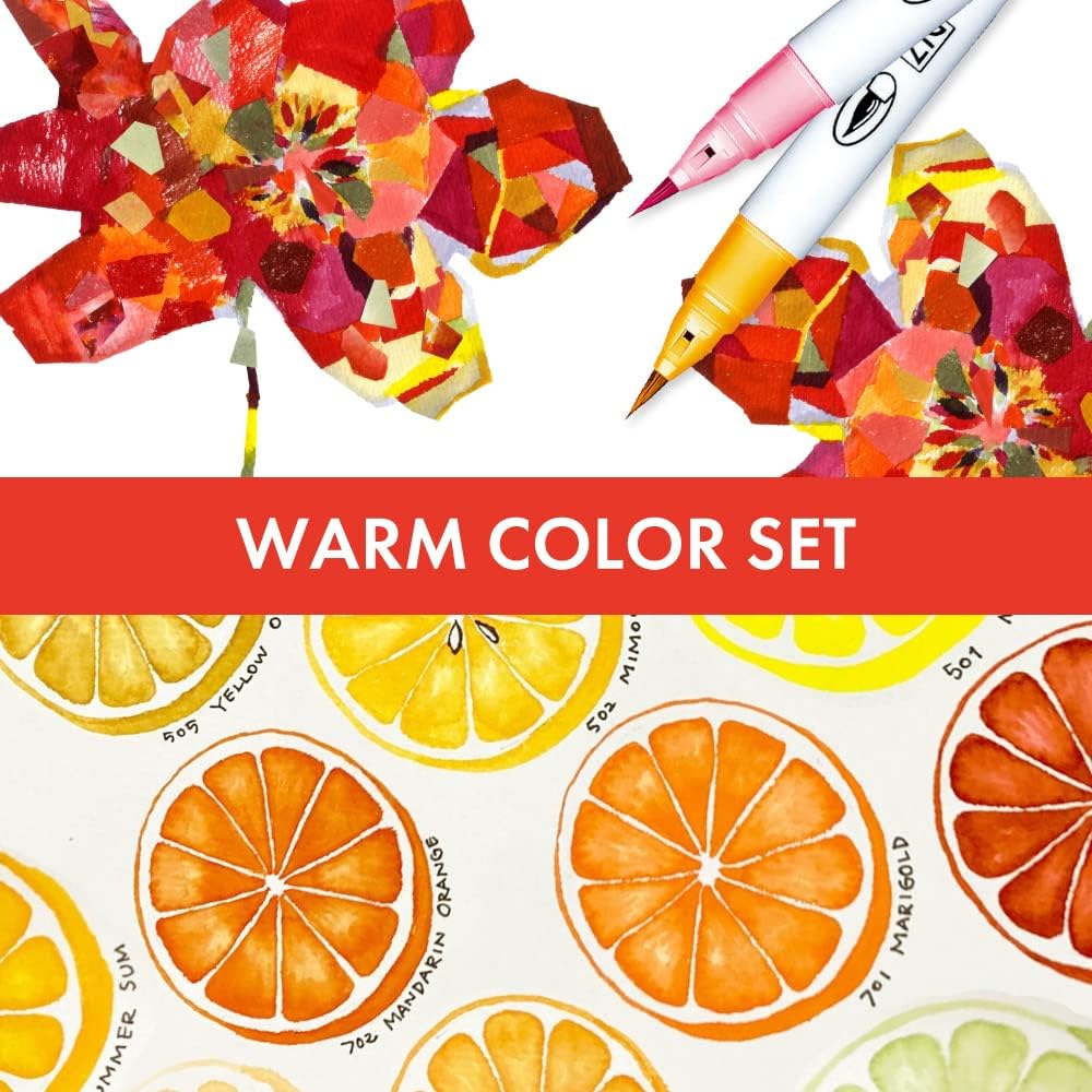 Kuretake ZIG Clean Color Real Brush, 30 colors set C, Flexible Brush Tips, Watercolor Pens for Painting, Drawing, Calligraphy and Brush Lettering for Artists, Made in Japan