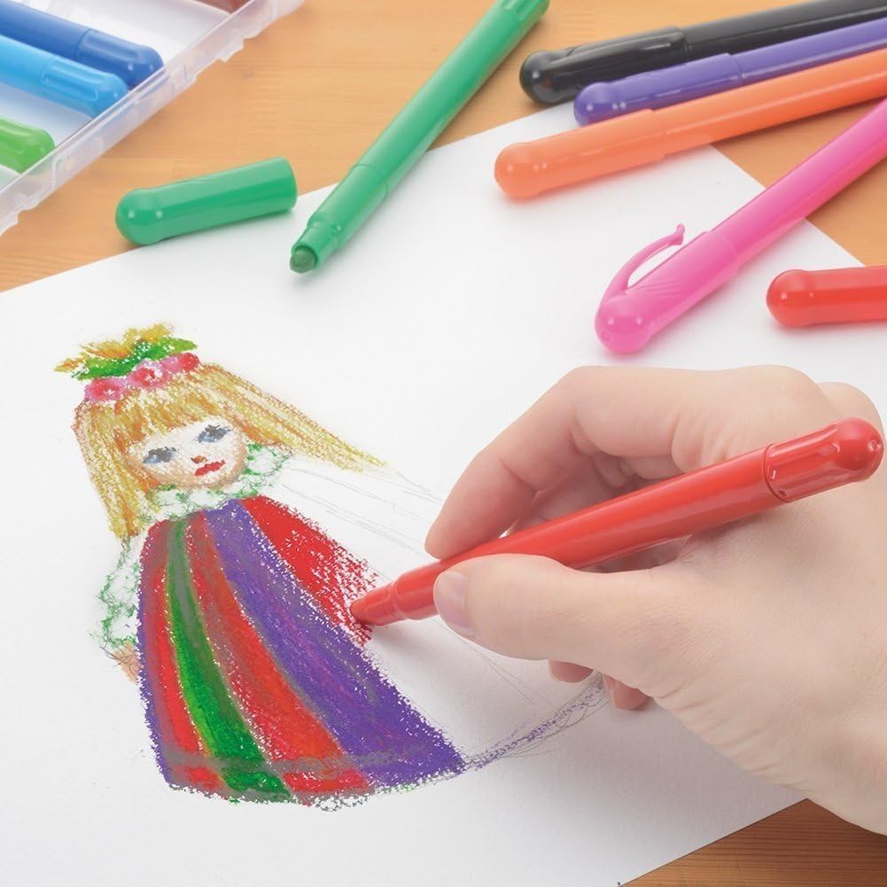 Yamato Colorix Silky Twister Crayons, CLST-24, 24 Colors