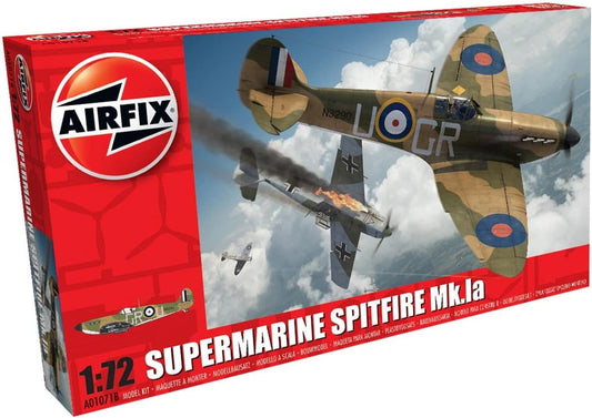 Airfix A01071B Supermarine Spitfire Mkia 1:72 Model Building Kit (36 Piece), Multicolor