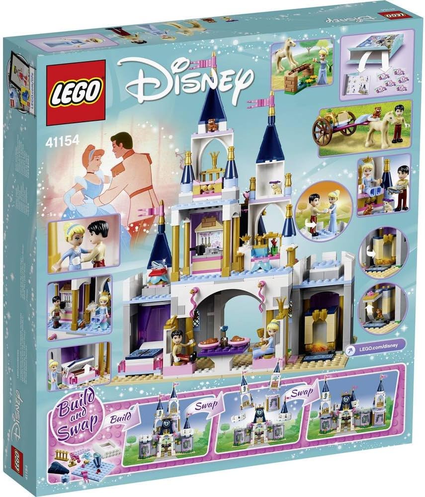 LEGO 41154 Disney Princess Cinderella's Dream Castle Toy, Fairytale Doll House, Prince Charming & Cinderella Mini Doll