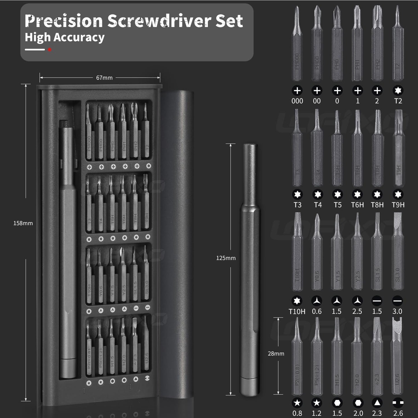 HEARTHFUN Precision Screwdriver Set,Eyeglass Repair kit,Magnetic Screwdrivers Torx,Pentalobe,Triwing Flathead,Phillips All in One Tools Set for iPhone,Switch,Camera,Phone Screen,Watch,Mac,ps4,Xbox one