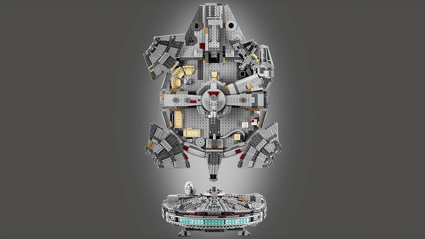 Lego 75257 Star Wars Millennium Falcon Starship Construction Set, with Finn, Chewbacca, Lando Calrissian, Boolio, C-3PO, R2-D2 and D-O, The Rise of Skywalker Collection,9 years and up