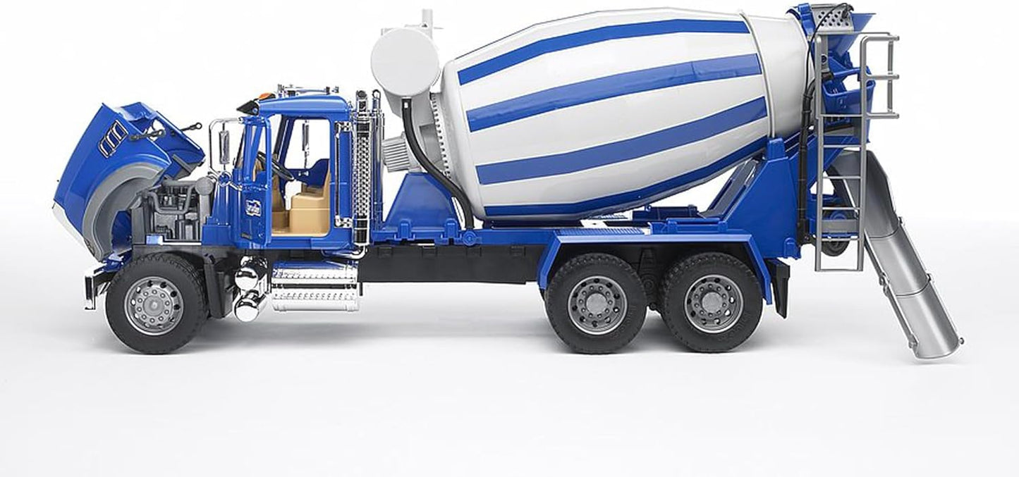 Bruder 02814 Man TGA Cement Mixer Truck, 1:16 Scale: Realistic Construction Toy with Rotating Drum & Crank Handle | Durable ABS Plastic for Indoor, Outdoor, Sand & Snow Play, Made in Germany, Ages 3+