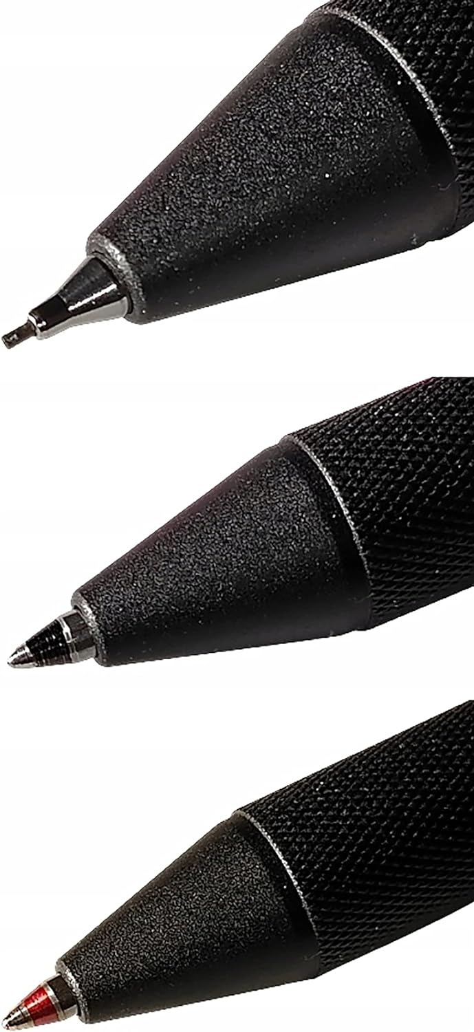 Rotring 600 3-in-1 Multicolor Pen and Mechanical Pencil, Switches Between 2 Ballpoint Pen Fine Point Tips (Black and Red Ink) and 1 Mechanical Pencil Tip (0.5mm Lead), Silver Barrel