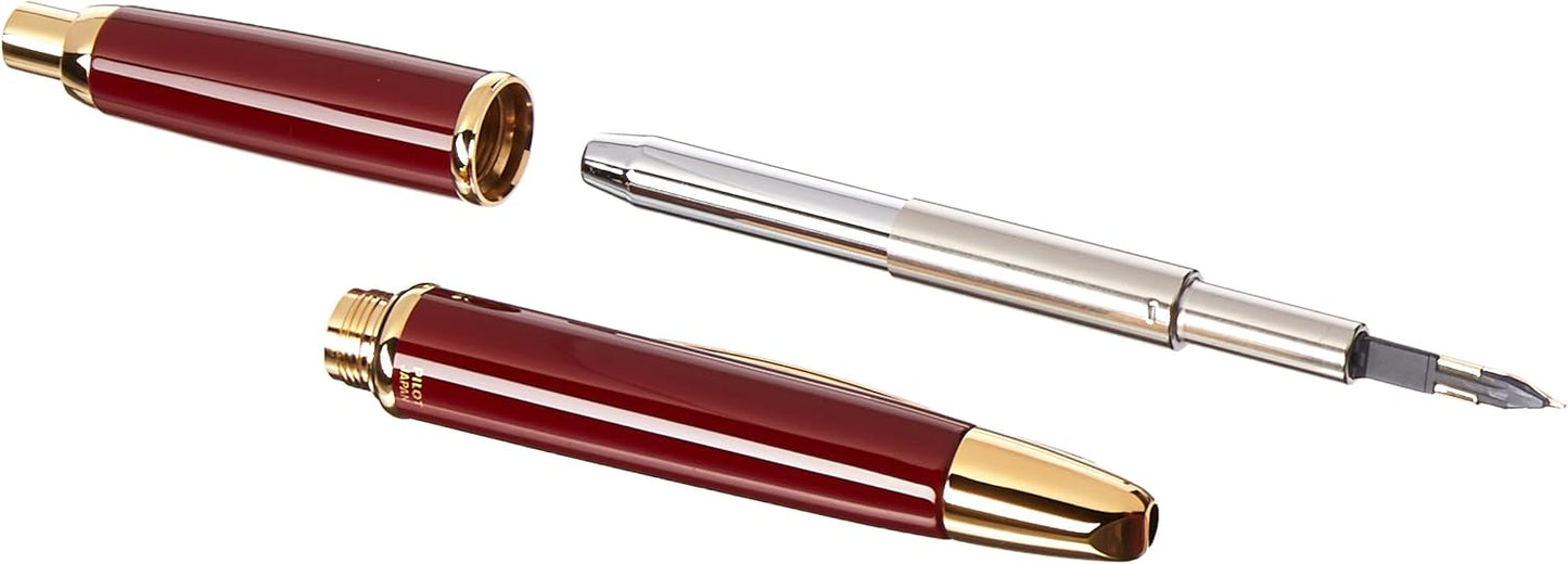 PILOT Fountain Pen Capless, F-Nib, Deep Red Body (FC-15SR-DR-F)