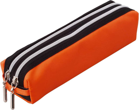Raymay Double Zipper Color Pencil Case - Orange