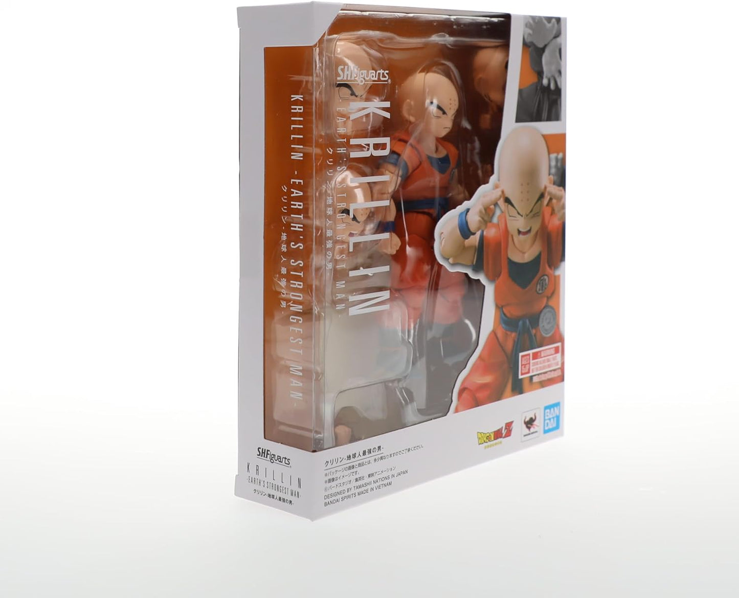 TAMASHII NATIONS - Dragon Ball Z - Krillin Earth's Strongest Man, Bandai Spirits S.H.Figuarts Action Figure